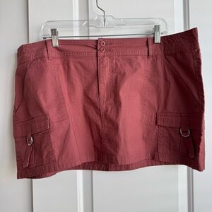 Vanilla Star Cargo Utility Mini Skirt XXL Rose